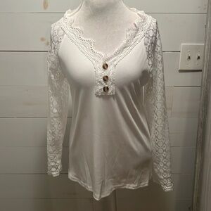 Aster June white boho top